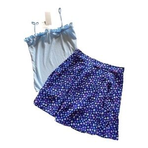 NWT-GAZE-RIBBED BODYSUIT & OLSENBOYE-FLORAL SKIRT